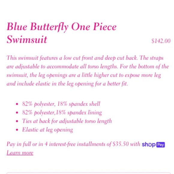 Brittany Allen 1 Piece Blue Butterfly Swimsuit - Picture 9 of 10